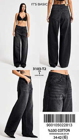 Джинсы Jeans Style 3103T-2S6-1 black - делук