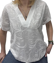 Футболка Elena&Vika 26003 white - делук