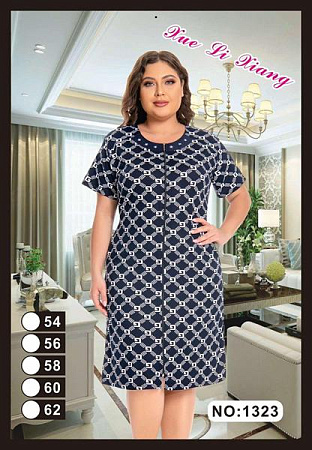 Халат Anion 1323 navy-white - делук