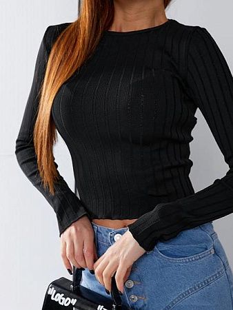Свитер Lora LR298 black - делук