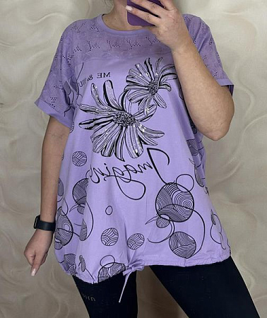 Футболка Levisha 26011 lilac - делук