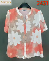 Рубашка Lida 2431 blue-white - делук