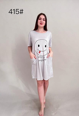 Ночнушка Anion 415 l.grey - делук