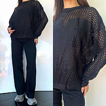 Свитер Three Black Women TB113 black - делук