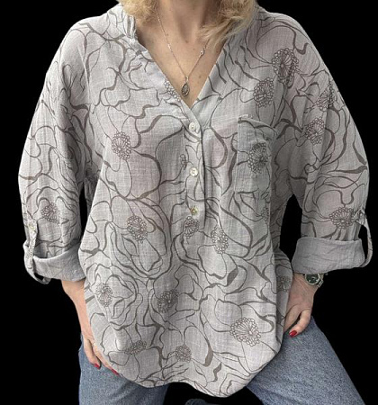 Рубашка Elena&Vika 26022 grey - делук