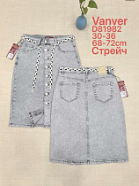 Юбка Vanver D81982 l.grey - делук