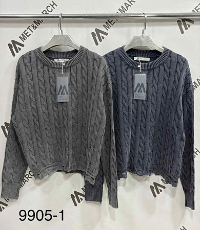 Свитер Met&March 9905-1 d.grey - делук