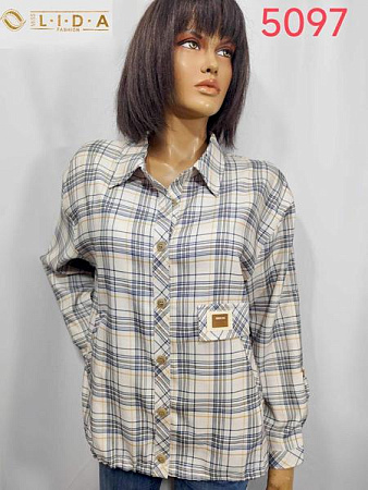 Рубашка Lida 5097 beige - делук