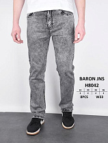 Джинсы Baron Jeans H8042 l.grey - делук