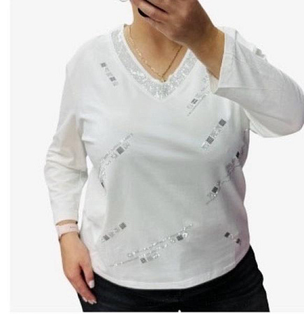 Свитер Elena&Vika 27096 white - делук