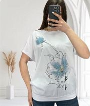 Футболка Elena&Vika 25025 white - делук