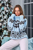 Свитер Liza Brend 1113 l.blue - делук