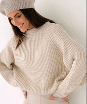 Свитер Lora LR984 beige - делук