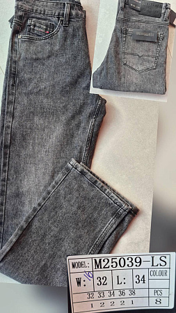 Джинсы God Baron M25039-LS grey - делук