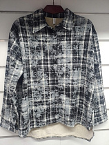 Рубашка Base 892 grey-black - делук