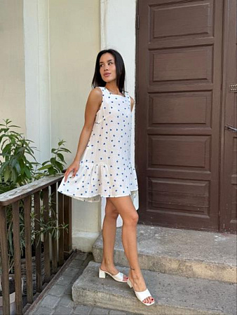 Сарафан Arina 1625 white-blue - делук