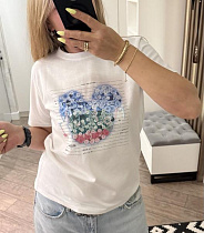 Футболка Lora LR1152 white - делук