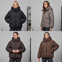 Пуховик Yafeier R6017 l.brown - делук