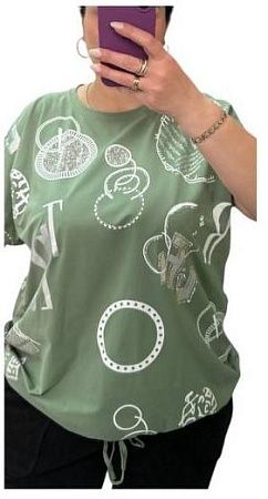 Футболка Elena&Vika 25085 green - делук