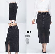 Юбка Jeans Style 3836 d.grey - делук