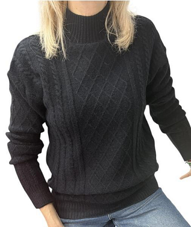 Свитер Elena&Vika 24039 black - делук