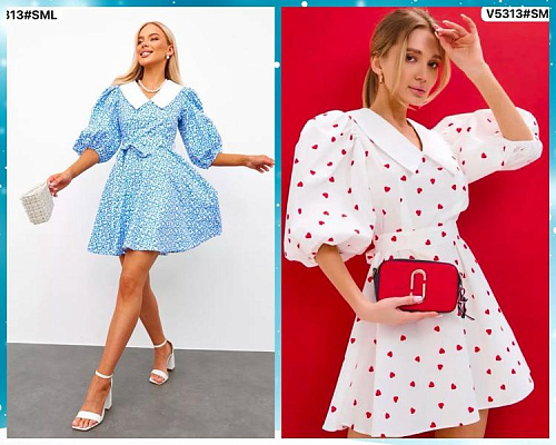 Платье Nefertiti V5313 white - делук