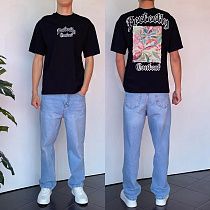 Футболка Three Black 2193 black - делук