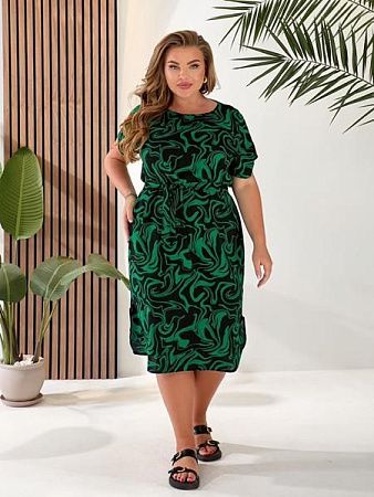 Платье Bat 851 black-green - делук