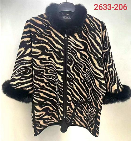 Кофта Lida 2633-206 black-beige - делук