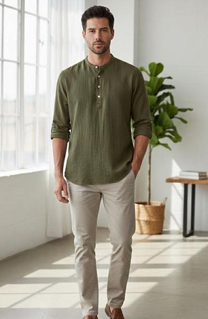 Рубашка Mary Poppins 7197 khaki - делук