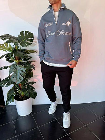 Свитер Three Black 2340 grey - делук