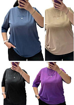 Футболка Elena&Vika 25107 beige - делук