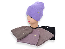 Шапка Angelica KM020-2 подвійна mix - делук