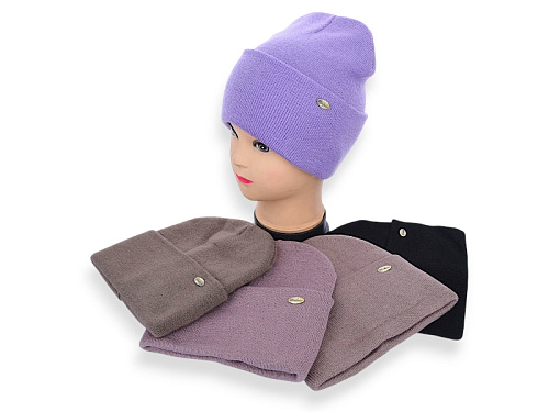 Шапка Angelica KM020-2 подвійна mix - делук