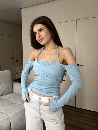 Свитер Arina 1733 l.blue - делук