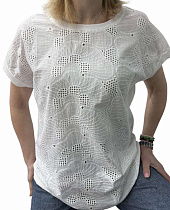 Футболка Elena&Vika 26005 white - делук