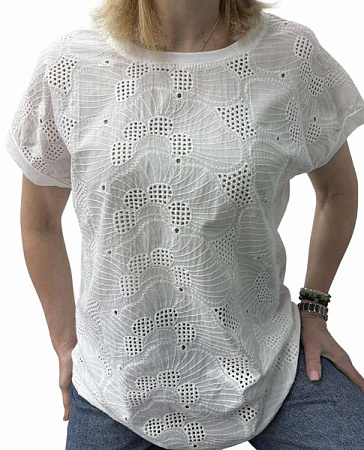 Футболка Elena&Vika 26005 white - делук