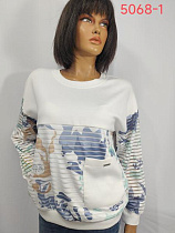 Свитер Lida 5068-1 white-l.blue - делук