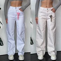 Джинсы Phi Hung P54 white - делук