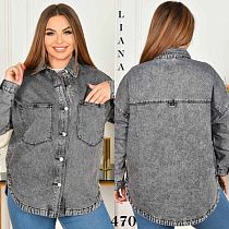 Рубашка Beki 470 grey - делук
