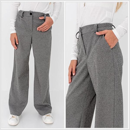 Штаны Moda School 8516 l.grey - делук