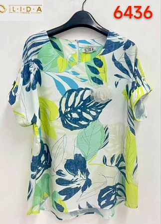 Футболка Lida 2431 red-white - делук