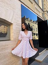 Платье Arina 2358 white-red - делук