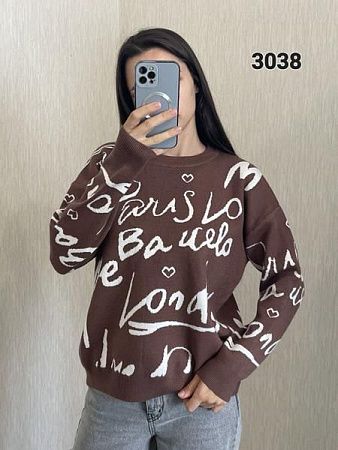 Свитер Fsn 3038-1 brown - делук