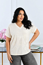 Футболка Levisha 26121 l.beige - делук