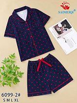 Пижама Saimeiqi 6099-2 navy - делук