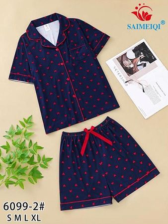 Пижама Saimeiqi 6099-2 navy - делук