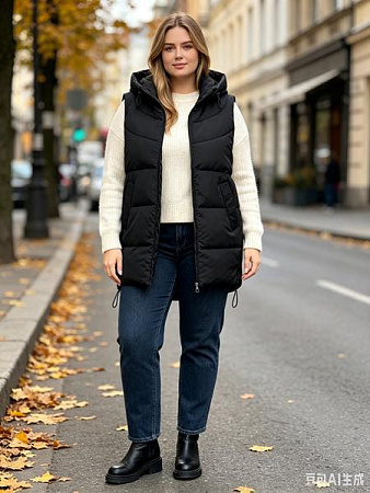 Жилетка Jacket 6921 black - делук