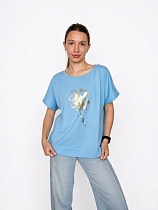 Футболка Fsn 6543 l.blue - делук