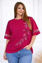 Футболка Elena&Vika 26036 crimson - делук